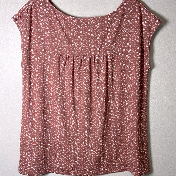 SIMPLE Suzanne Betro Ditsy Floral NEW Boat Neck Cap Sleeve Top Stretch Comfy 1X - Picture 6 of 13